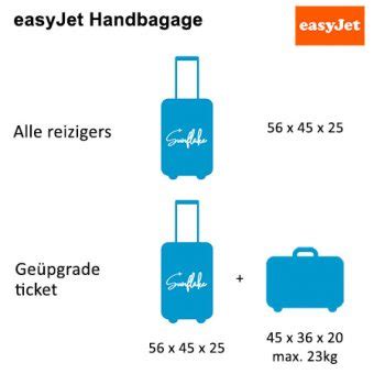 handbagage easyjet afmetingen